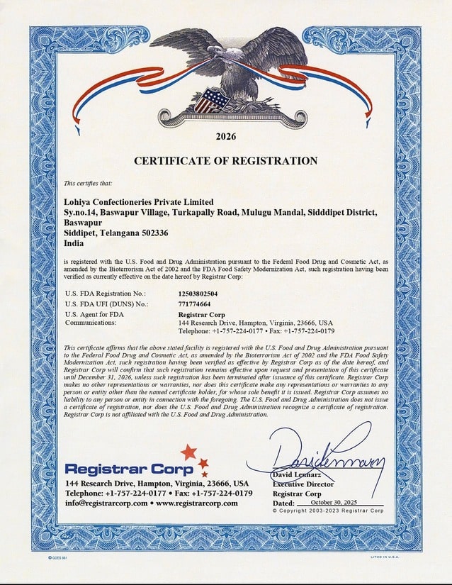 USFDA BTA_Certificate